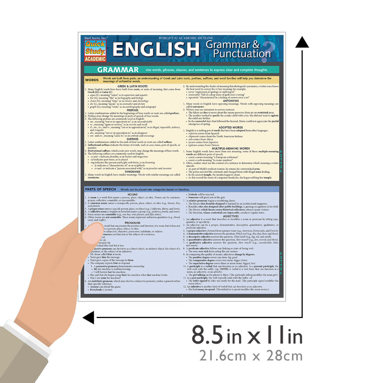 QuickStudy | English: Grammar & Punctuation Laminated Study