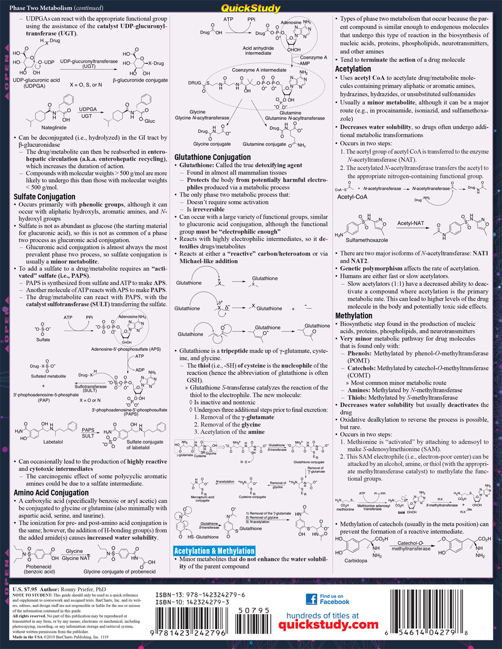 QuickStudy Medicinal Chemistry Laminated Study Guide (9781423242796)