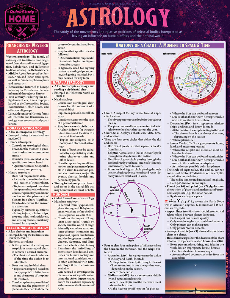 QuickStudy | Astrology Laminated Reference Guide (9781423244134)