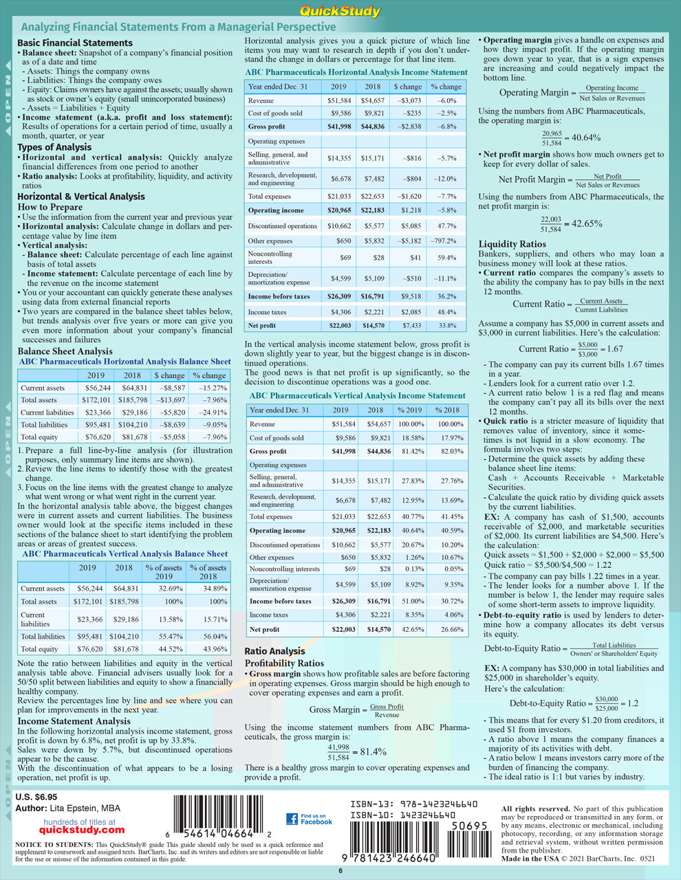 QuickStudy | Accounting for Financial Decision Making Laminated