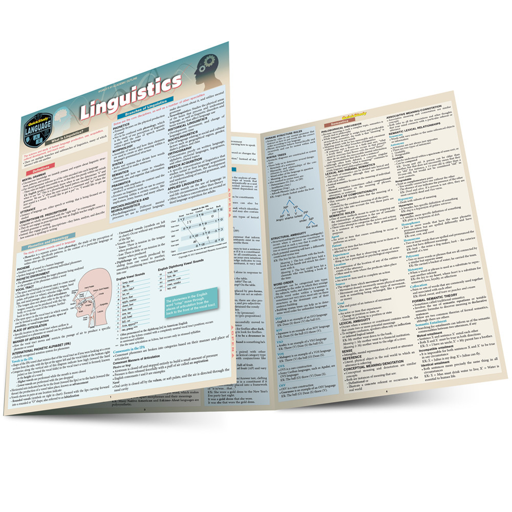 QuickStudy | Linguistics Laminated Study Guide (9781423248101)