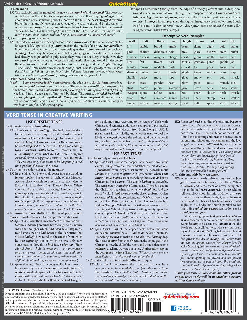 QuickStudy | English Verbs Laminated Study Guide (9781423248088)