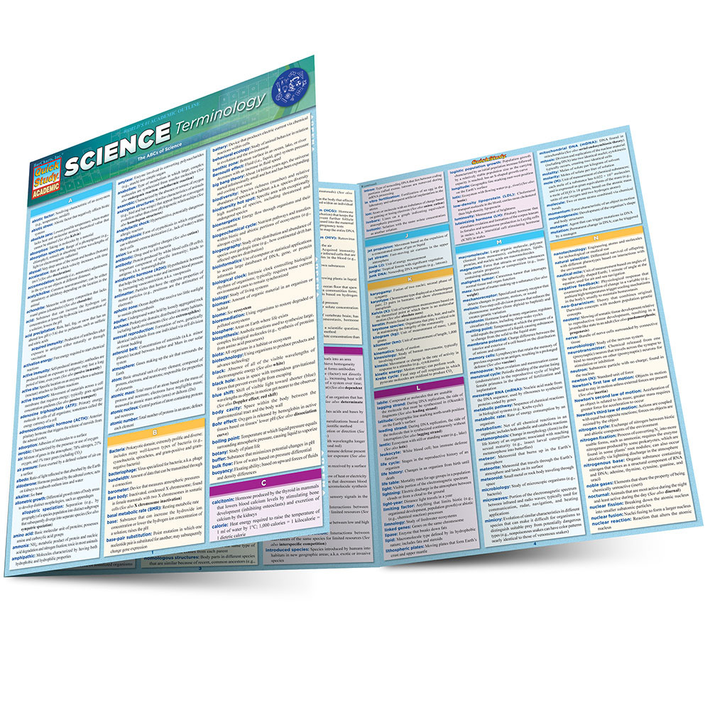 QuickStudy Science Terminology Laminated Study Guide (9781423221630)
