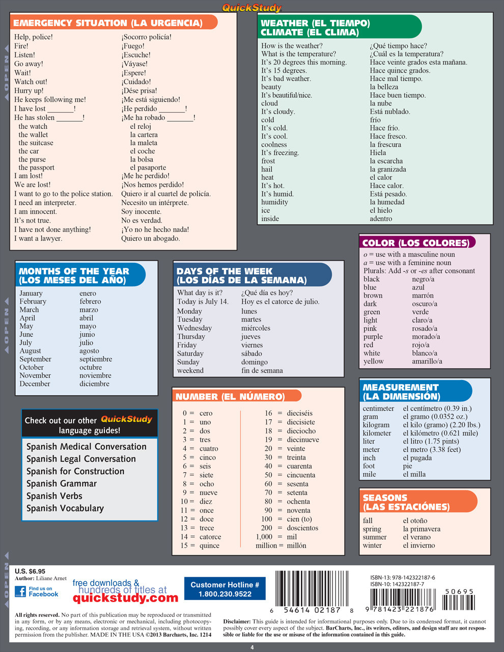 QuickStudy | Spanish Conversation Laminated Study Guide