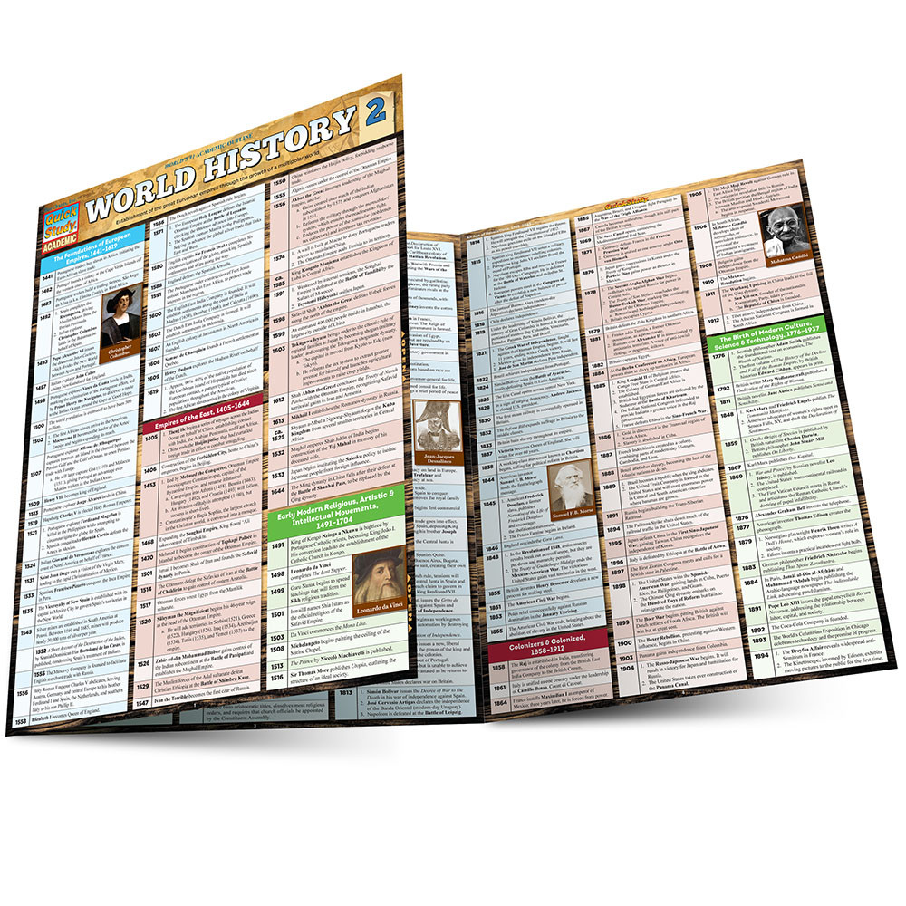 ASCII HISTORY DISC vol1 vol2 ２枚セット QuickStudy World History 2 Laminated Study Guide (9781423221746)