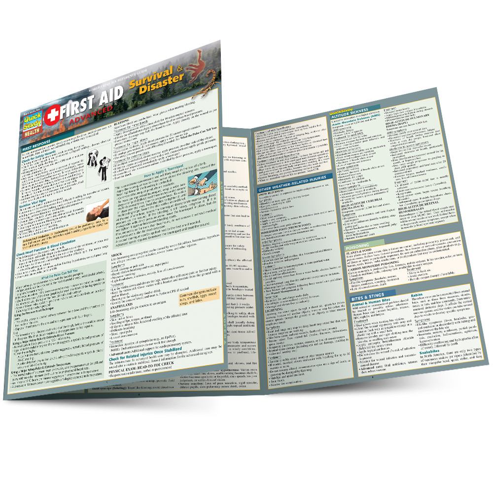 QuickStudy First Aid Advanced: Survival & Disasters Laminated