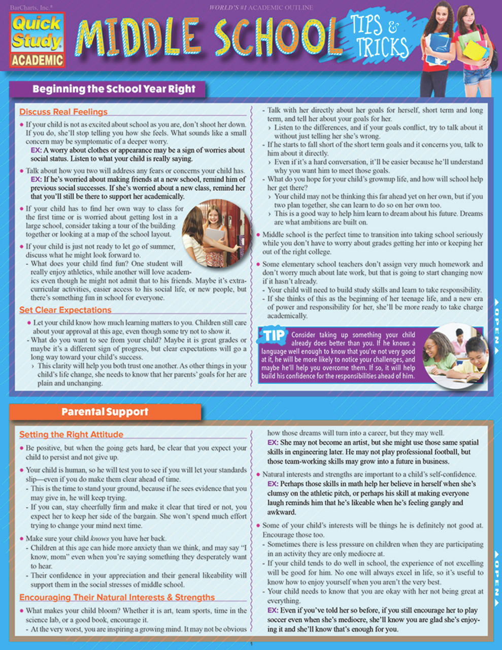 Quickstudy Middle School Tips Tricks Laminated Study Guide Quickstudy Middle School Tips Tricks Laminated Study Guide