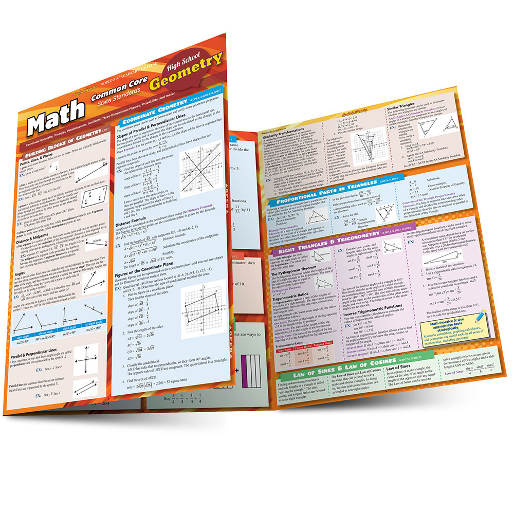 QuickStudy Math 2: Common Core - 10th Grade Laminated Study Guide