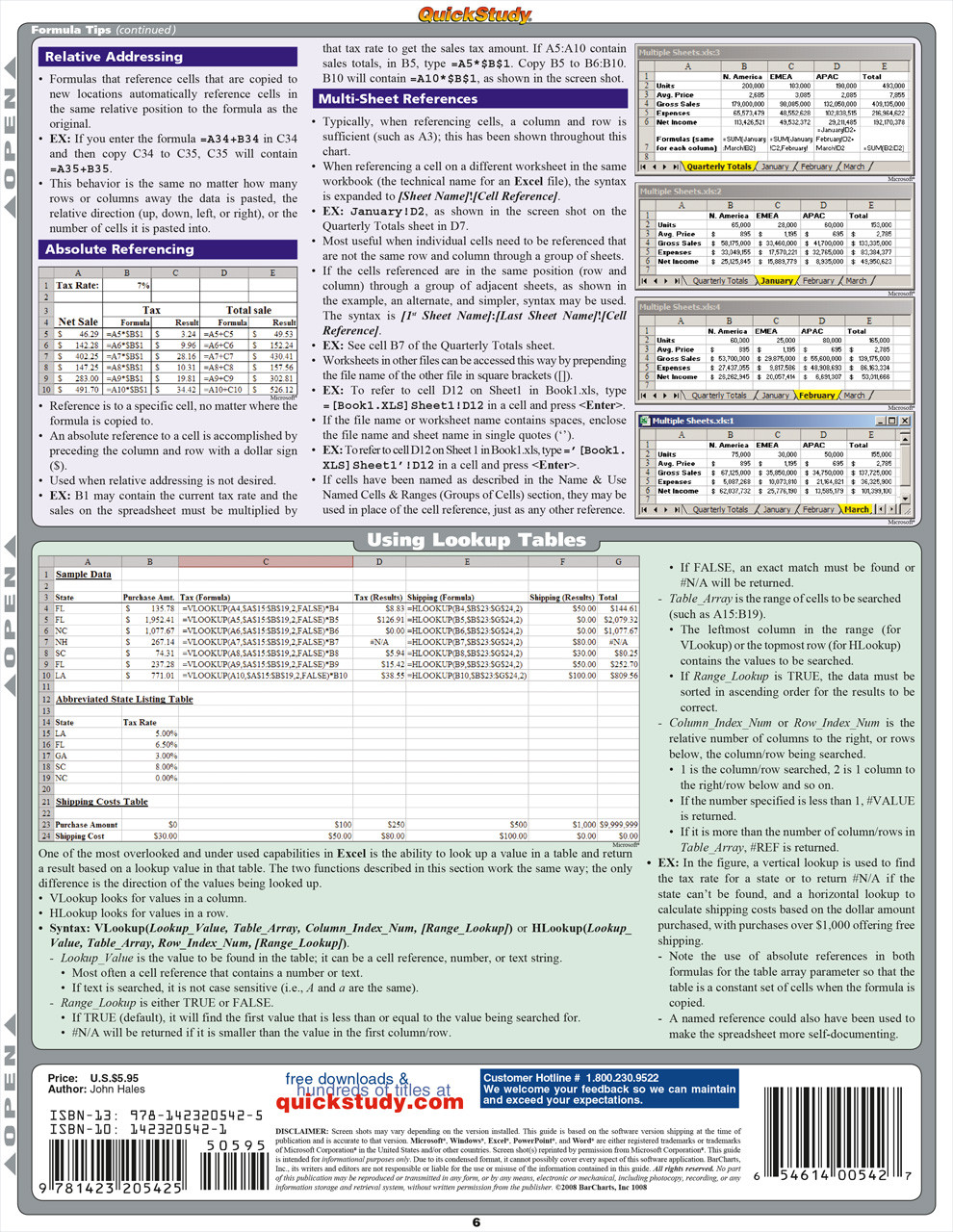 QuickStudy | Excel: Tips & Tricks Laminated Reference Guide