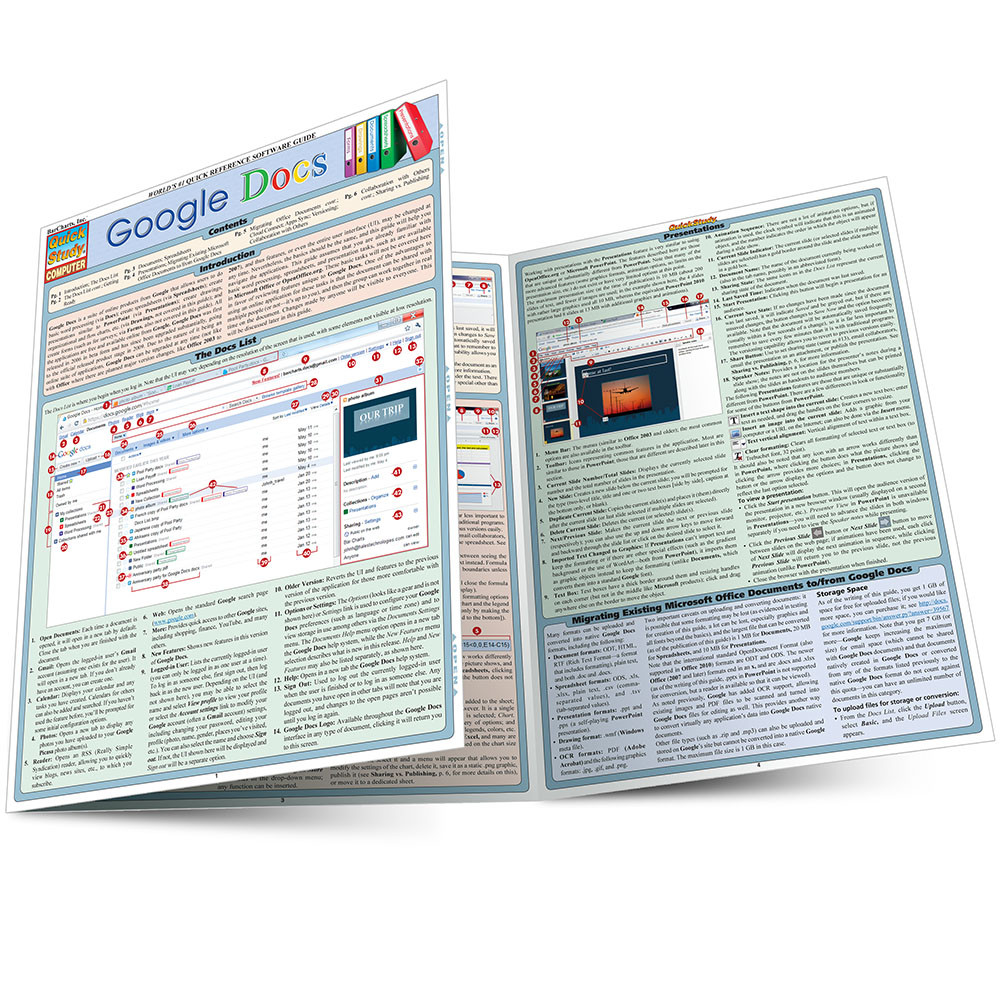 docobuyページ QuickStudy Google Docs Laminated Reference Guide (9781423216452)