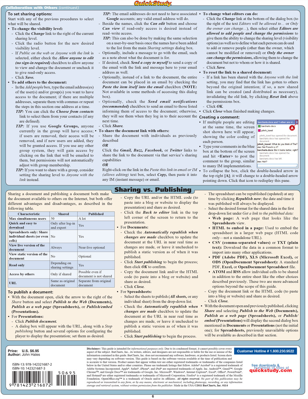 QuickStudy Google Docs Laminated Reference Guide (9781423216452)