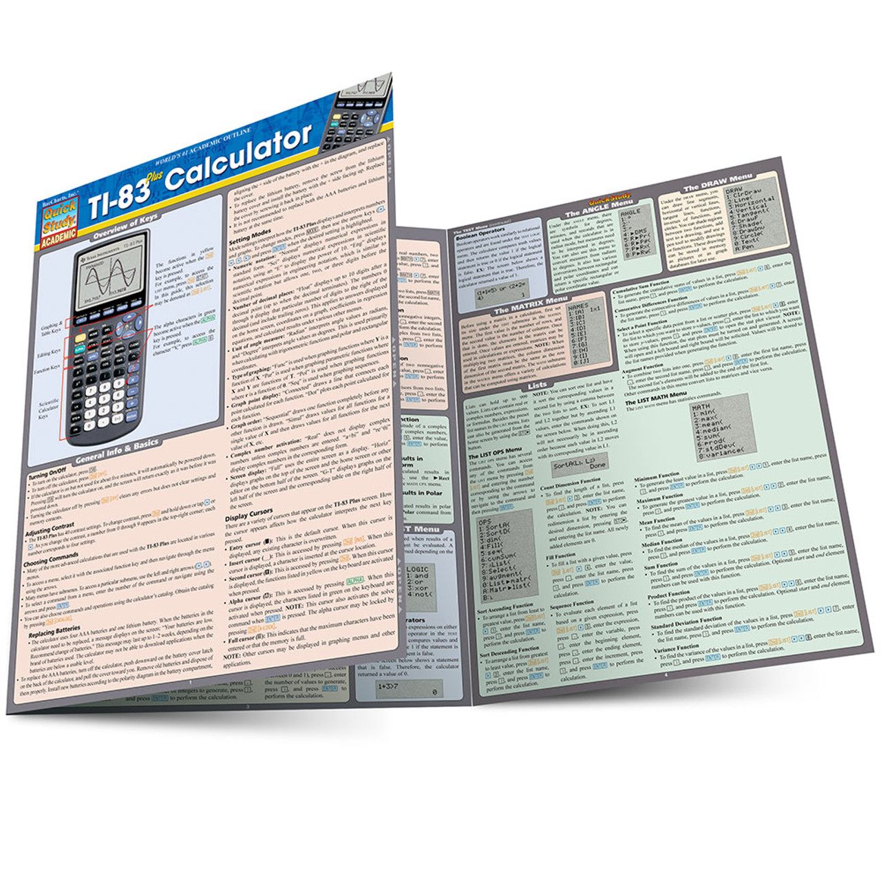 QuickStudy TI-83 Plus Calculator Laminated Study Guide (9781423216711)