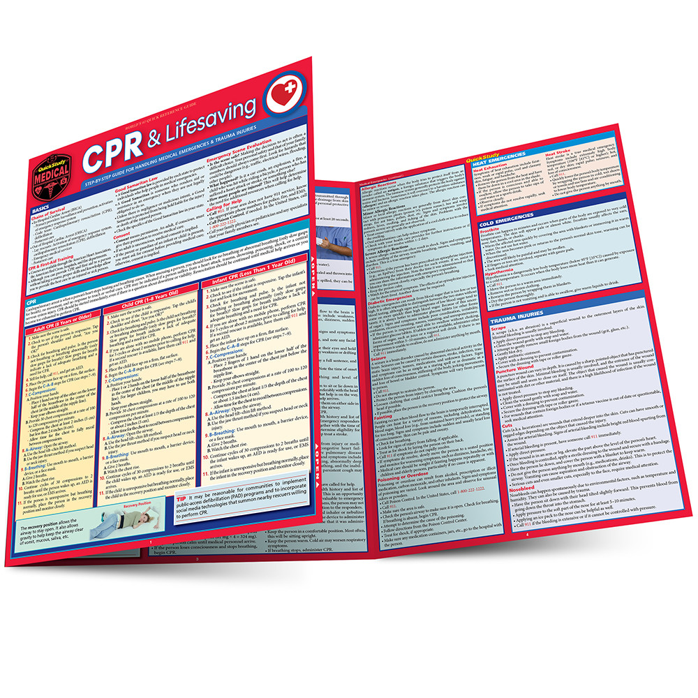 QuickStudy | CPR & Lifesaving Laminated Reference Guide