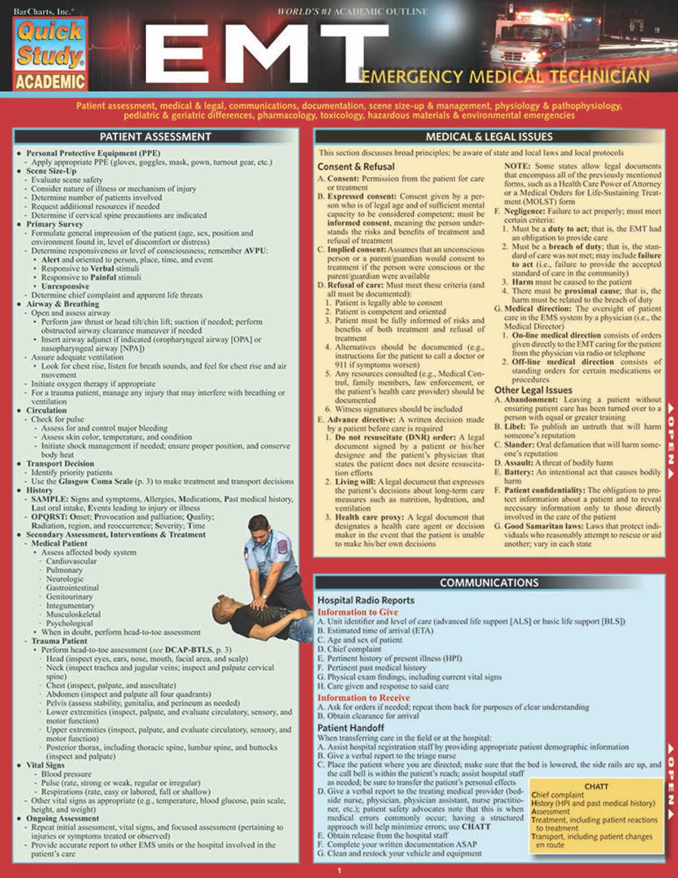Paramedic: A Quickstudy Laminated Reference Guide: 9781423244219