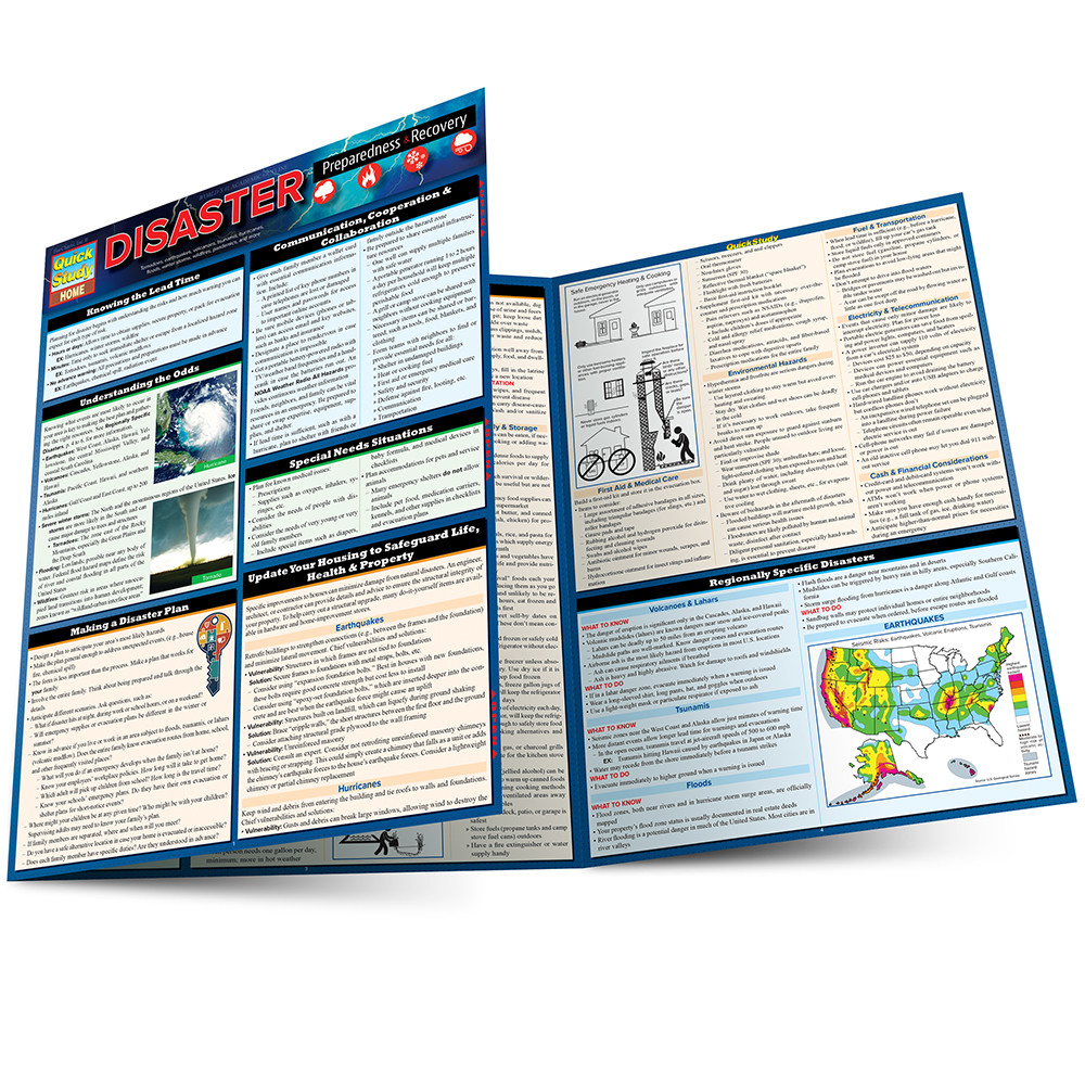 QuickStudy Disaster Preparedness Laminated Reference Guide