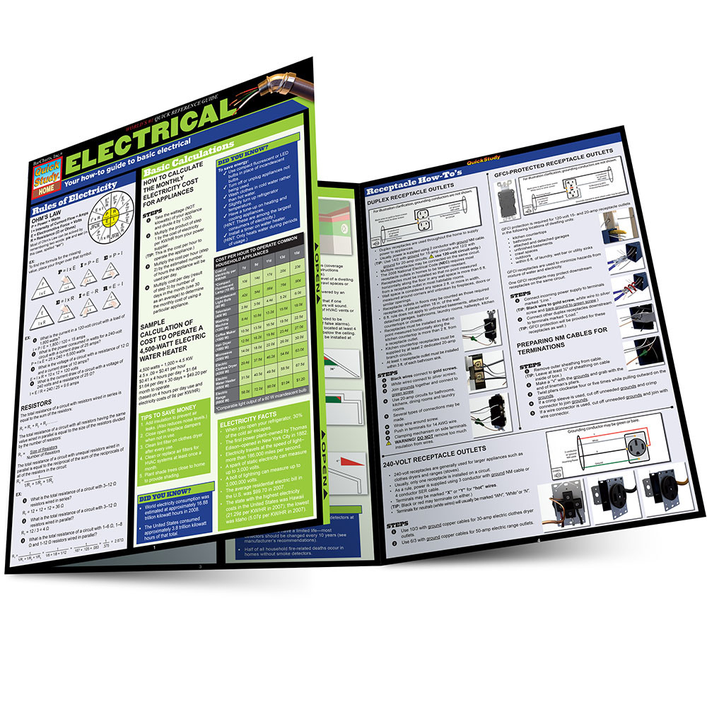 QuickStudy Electrical Laminated Reference Guide (9781423208891)