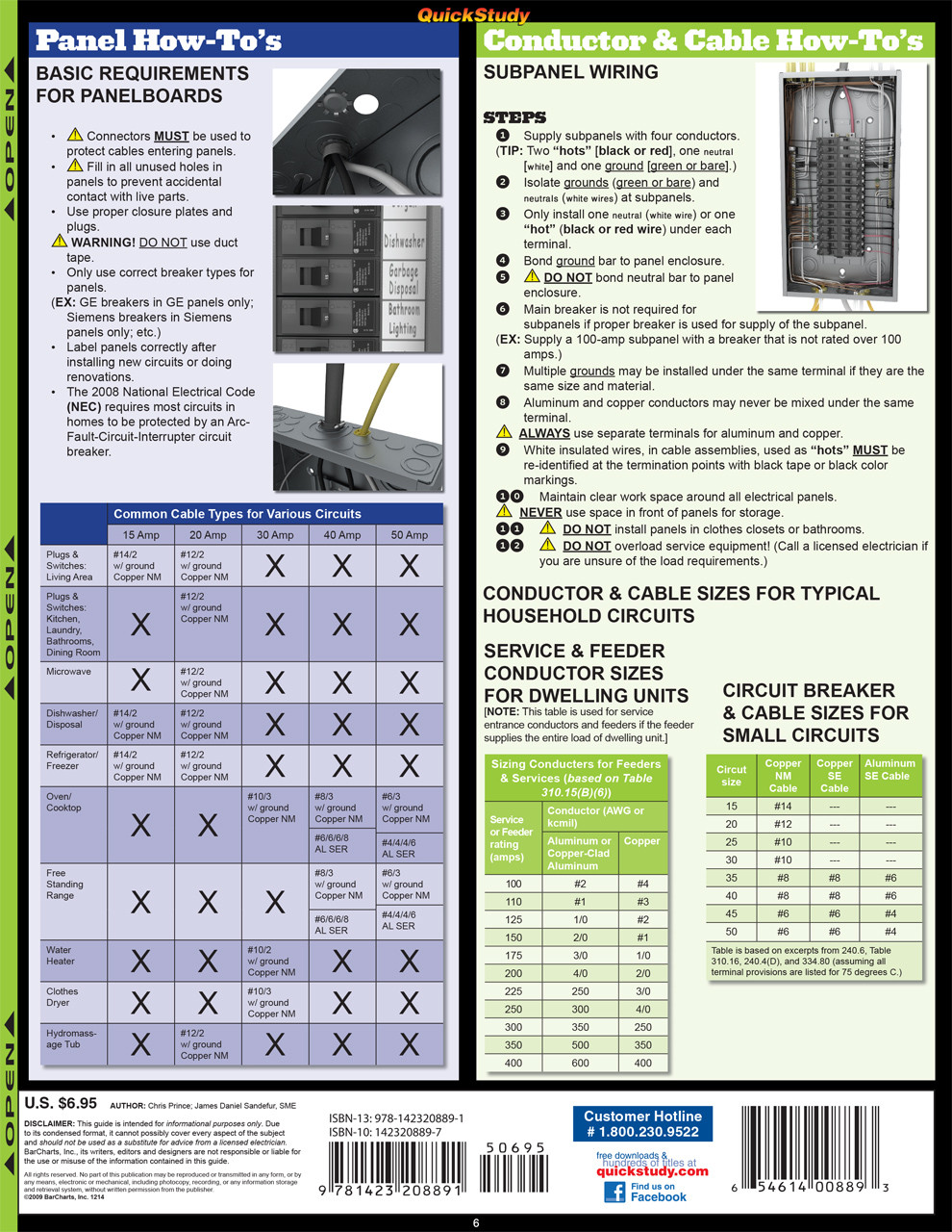 QuickStudy Electrical Laminated Reference Guide (9781423208891)