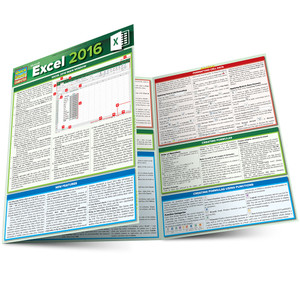 Quick Study QuickStudy Microsoft Excel 2016 Laminated Reference Guide BarCharts Publishing Computer Software Guide Main Image