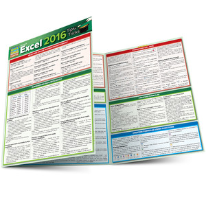 Quick Study QuickStudy Microsoft Excel 2016: Tips & Tricks Laminated Reference Guide BarCharts Publishing Business Software Reference Main Image