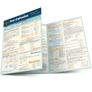 QuickStudy Pre-Calculus Equations & Answers Laminated Study Guide Main Image