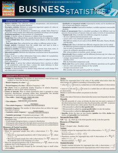 Quickstudy Statistics Laminated Study Guide 9781572229440 Quickstudy Statistics Laminated Study Guide 9781572229440