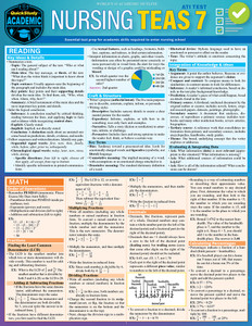 QuickStudy | Nursing TEAS 7 Laminated Study Guide