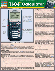 Quick Study QuickStudy TI-84 Calculator Laminated Study Guide BarCharts Publishing TI-84 Calculator Cover Image