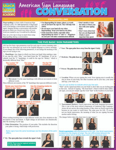 Quick Study QuickStudy American Sign Language Conversation Laminated Study Guide BarCharts Publishing Cover Image