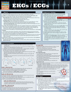 Quick Study QuickStudy EKGs / ECGs Laminated Study Guide BarCharts Publishing Inc EKG ECG Reference Cover Image