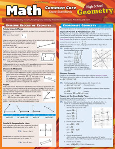 QuickStudy | Math: Common Core Geometry - 10Th Grade Laminated Study Guide