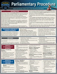 QuickStudy | Parliamentary Procedure Laminated Reference Guide