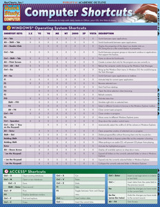 QuickStudy  Quick Study Computer Shortcuts Laminated Reference Guide Front Image