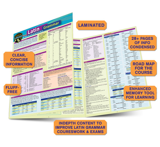 Latin Grammar Laminated Study Guide