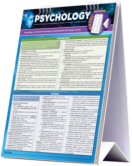 QuickStudy | Psychology Easel