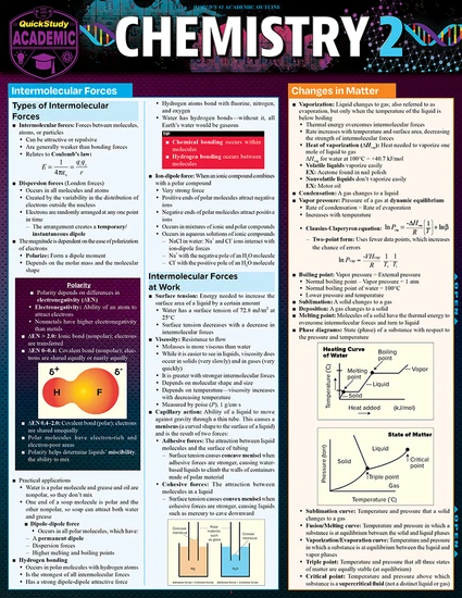 QuickStudy | Chemistry 2 Laminated Study Guide QuickStudy | Chemistry 2 Laminated Study Guide