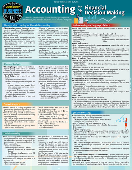 QuickStudy | Accounting for Financial Decision Making Laminated