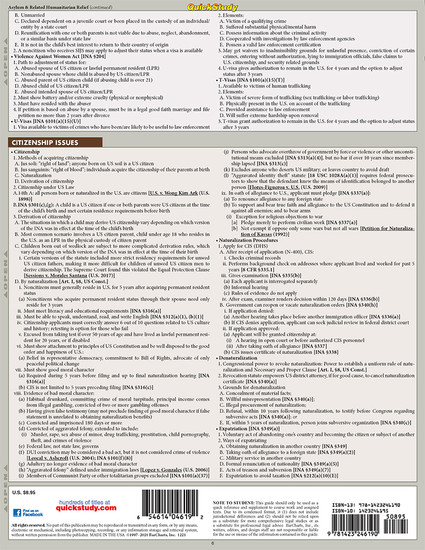 QuickStudy | Immigration Law Laminated Reference Guide