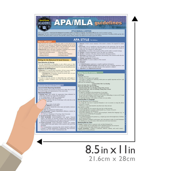 QuickStudy | APA/MLA Guidelines Laminated Study Guide