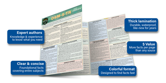 QuickStudy | Psychology DSM-5-TR Overview Laminated Study Guide QuickStudy | Psychology DSM-5-TR Overview Laminated Study Guide