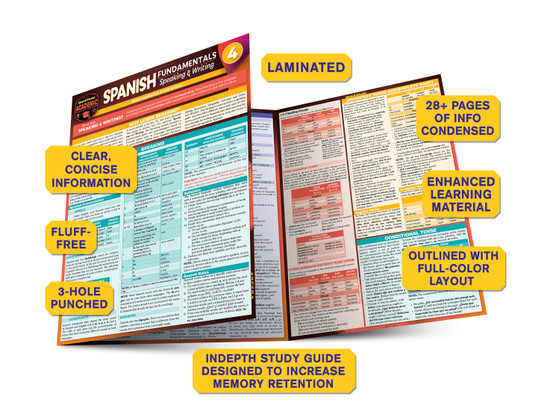 QuickStudy | Spanish Fundamentals 4 - Speaking & Writing Laminated Study Guide