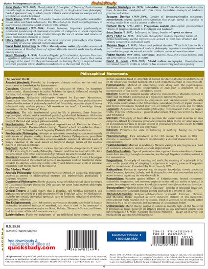 Quick Study QuickStudy Philosophers Laminated Study Guide BarCharts Publishing Social Science Guide Back Image Quick Study QuickStudy Philosophers Laminated Study Guide BarCharts Publishing Social Science Guide Back Image