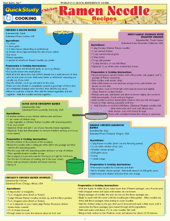 QuickStudy | Ramen Noodle Recipes: Chicken Digital Reference Guide ...