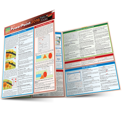 QuickStudy Microsoft Powerpoint 2016: Tips & Tricks Laminated