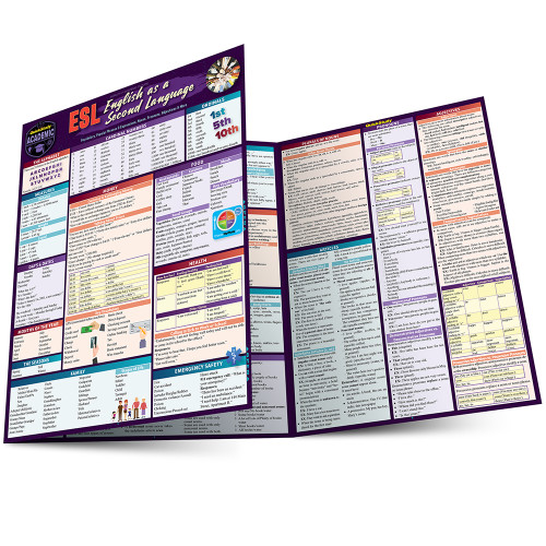 QuickStudy ESL (English as a Second Language) Laminated