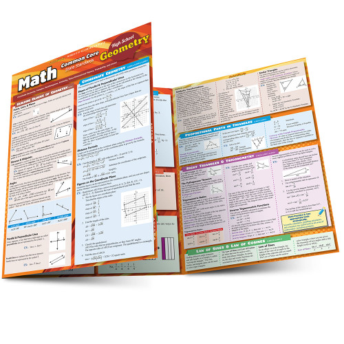 QuickStudy Math: Common Core Geometry 10Th Grade Laminated Study Guide ...