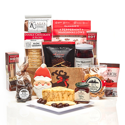 A huge selection of gourmet treats including cheese, dark chocolate covered almonds, granola and so much more.