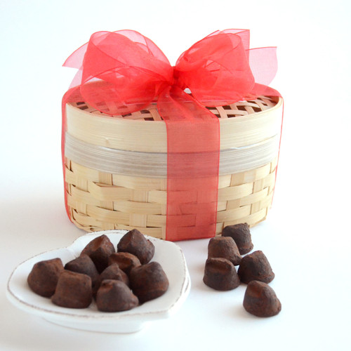 Chocolate Truffles in Basket