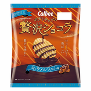 CALBEE - Potato Chips Salt Caramel Chocolate Flavor |卡樂B 贅沢焦糖味朱古力薯片 48G[Best Before Jul 31, 2024]