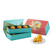 【3-5 天出貨】Imperial Patisserie Tangerine Assorted Lava Mooncakes | 皇玥 時尚系列 — 柑桔流心雙輝月餅「六個裝」