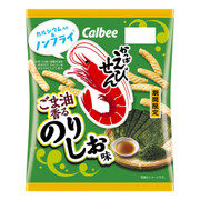 CALBEE - Prawn Crackers Seaweed & Sesame Oil Flv | 卡樂B 麻油海苔味蝦條 64g